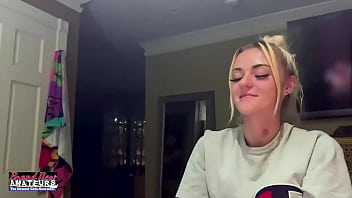 Blonde Sassy Rubs A Dick And Fingers Her Shaved Cunt In Casting!