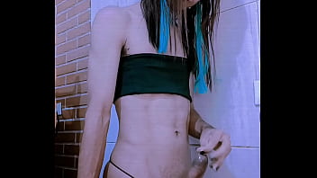 Garoto Coloca Camisinha No Pau E Goza Gostoso De Biquíni Afeminado Gay Calcinha