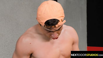 _dude Did You Just Whip Your Cock Out?!_ - Hunk Spitroasted By Gym Bros - Nextdoorbuddies