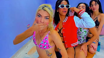 Hot Girls In Underwear Suck A Thick Hard Cock