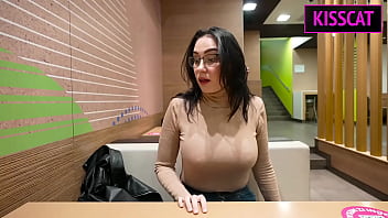 Stepson Fucks Stepmom' Mouth In Mc Toilet To Improve Her Coffee With Sperm