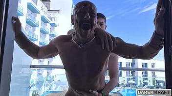 Balcony Daddy Fuck In Full Public View