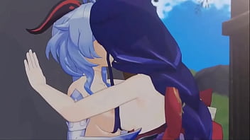 Ganyu And Raiden Shogun Kissing(genshin Impact)
