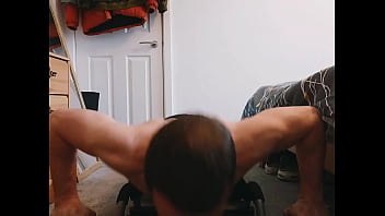 English Bull Heavy D Doing Push Ups. Sfw