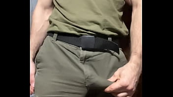 Builder Jerks Off Hot Dick After Work! Big Load Of Cum!