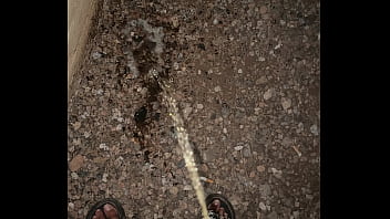 Fart And Desperate Piss Outside