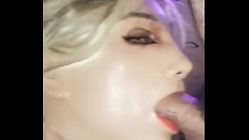 Masked Sissy Sucking It Right