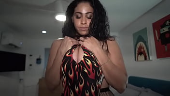 Sexy Big Tit Latina Milf Takes Huge Load