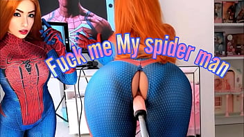 Mary Jane Cosplay Sexy Big Ass Redhead Blowjob And Fucking With The Sex Machine