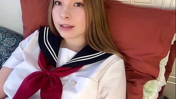 Cutie In Japanese School Uniform Cosplay