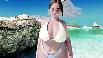 Busty Mei Beach Bbc Blowjob