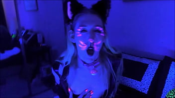 Halloween Kittygirl Jenby Plays With Whipped Cream And Rides A Balloon To Climax