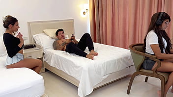 Husband Cheats On His Wife By Fucking His Stepdaughter Right In Front Of Her