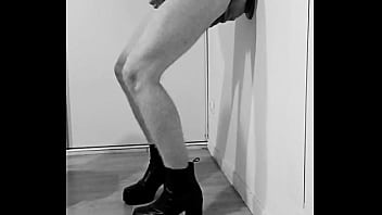 I Ride A Giant Dildo Wearing My New Boots !!