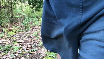 Out Walking The Neighborhood And Bouncing With Cockrings, No Underwear, Or Enhancing Underwear