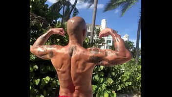 Flexing Back Muscles