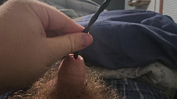 Sounding My Cock Deep - insertion, urethra, peehole, painful, sounding, soloboy - Video 177214