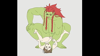 An Orc Woman_ _eats_ A Poor Traveler.