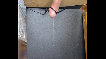 Try To Electric Orgasm. But Unfortunately Can Not Cumming For Long Time. Looks Like Hurts Swollen Upper Glans Splits Lots Of Precum. Shooting By Timeplus.