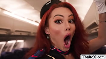 Horny Ass Passenger And His Dude Threesome In Plane