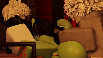 Zombie Femboy Cat Got Double Teamed