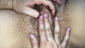 Fingering Hairy Pussy Upclose, Gushing And Moaning