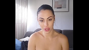 Saphire In A Black Silk Nightgown, Strips Naked And Masturbates Her Wet Pussy With A Huge Dildo