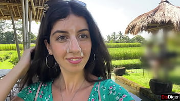 Cumwalk In Public Cafe Eating Pasta Carbonara With Sperm On Face