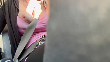 Artemisia Love Car Ride Flashing Big Boobs Italian Horny Milf