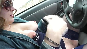 Sexy Milf Frina Stopped Car On Side Of Road, Fingers Wet Pussy, Gets A Strong Orgasm.