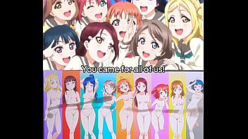 Aqours Reacts To Me Cocking _ Cumming On Them - Love Live Tribute