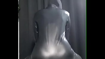 Latex Babe Masturbating