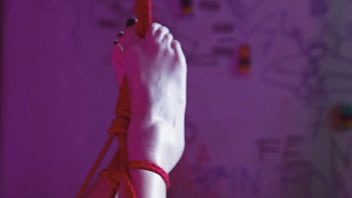 Hogtied Foot For Torment And Orgasm - Latina-sexy-high-heels-moaning-legs-domination-fetish-bondage-feet-shoes-pussy-eating-bar