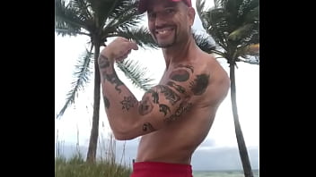 The Lifeguard Pornstar Maxxx Loadz - pornstar, tan, tattoo, muscles, flexing, abs, lifeguard, bicep, sunny-day, beach-body - Video 141846
