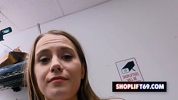 Hot Brunette Shoplifter Sia Wood Gets The Security Officer' Thick Dick Deep In Her Pussy