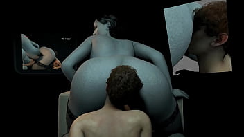 Lady Dimitrescu Gets Her Manthing To Eat Her Pussy