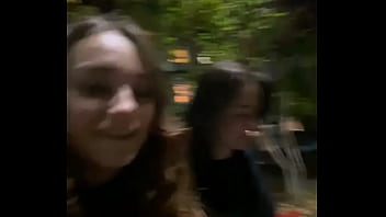 3 Russian Girls Doing Lesbian Stuff Around City Night