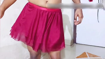 Sissy Bimbo Pissing In Toilet And Rub Her Useless Clitty