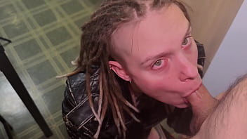 Her Leather Jacked Turned His On So Hard That We Nearly Broke The Table! Blowjob, Doggystyle, Missionary