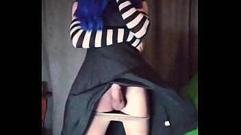 Femboy In Pantyhose And Stockings Playing With A Big Fan - Dashanoihara - Vertical Shots