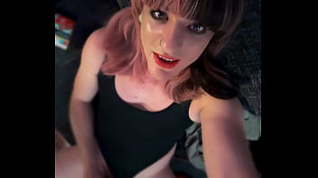 Dressed Transgender In Body Plays Solo