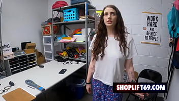 Bratty Teen Aria Carson Got Caught Shoplifting For The Second Time And Agrees To Suck Prevention Officer' Cock Just To Escape The Sticky Situation