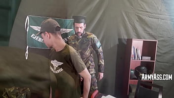 General Catches Private Playing With A Dildo _ Fucks Him With A Bigger One