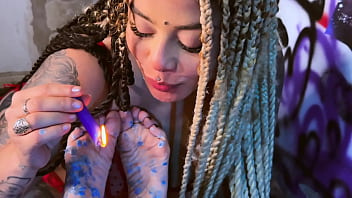 Dripping Hot Candle Wax On My Soles And Toes