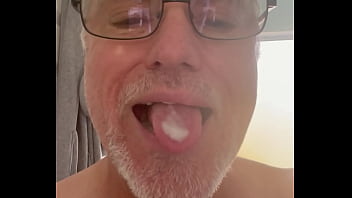 Playing With My Own Cum On My Tongue!