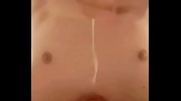 Skinny Boy Cums In His Own Mouth