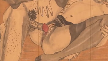 Vintage Erotic Illustration - hairy, cartoon, retro, animation, vintage, art, comic, drawings, illustration - Video 111834