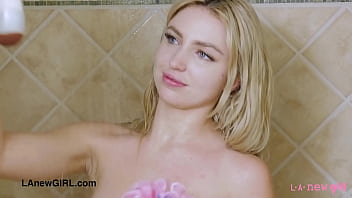 Alluring Blonde Model Enjoys A Sensual Bath