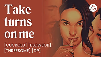 My Boyfriend Licks My Pussy And Asks Me To Suck Our Friend' Dick | Amateur Threesome | Asmr Dp