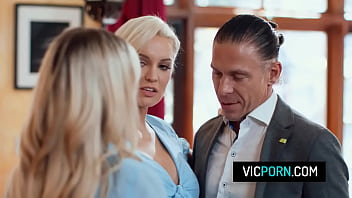 Lucky Stud Fucks Two Blonde Milfs In A Threesome - Kenzie Taylor, Lilly Bell